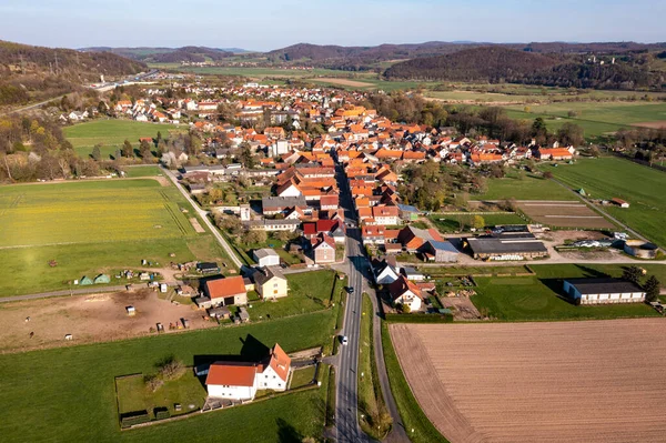 Das Dorf Herleshausen Hessen — Stockfoto