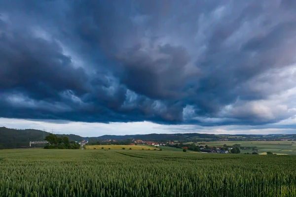Nuvole Scure Nella Valle Della Werra Herleshausen — Foto Stock