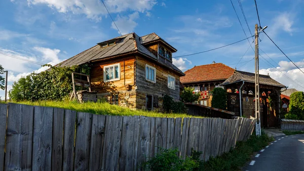 Farms Farm Houses Oncesti Maramures Romania — Fotografia de Stock
