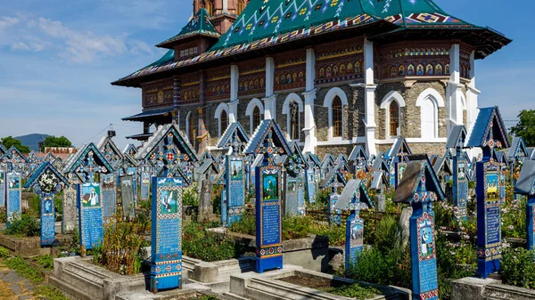Merry Cemetery Sapanta Maramures Romania — стоковое фото
