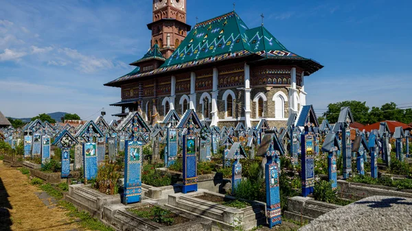Pemakaman Bergembira Sapanta Maramures Rumania — Stok Foto