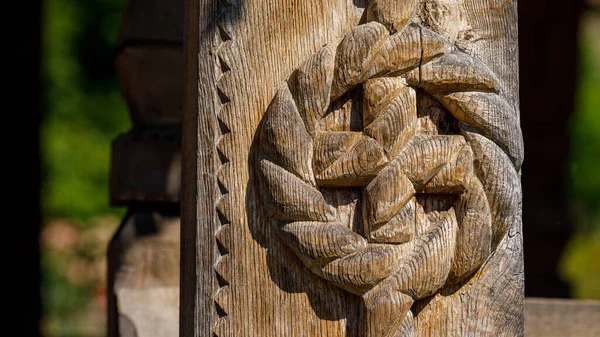 Wooden Cross Barsana Monastery — Stock fotografie