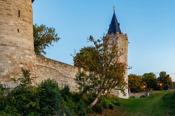 Thüringen Deki Tarihi Muehlhousen Duvarı — Stok fotoğraf