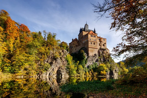 Средневековый Замок Крибштайн Саксонии — стоковое фото