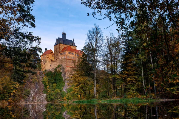 Det Medeltida Slottet Kriebstein Sachsen — Stockfoto