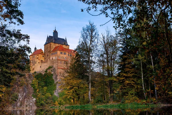 Det Medeltida Slottet Kriebstein Sachsen — Stockfoto