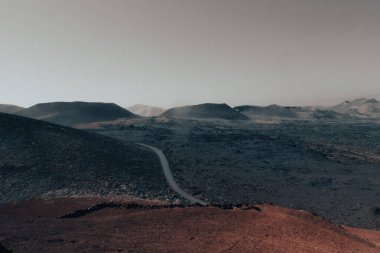 çöl volkan ve lav. Lanzarote, Kanarya Adaları