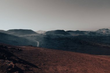 çöl volkan ve lav. Lanzarote, Kanarya Adaları