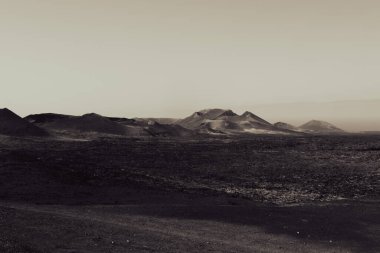 çöl volkan ve lav. Lanzarote, Kanarya Adaları