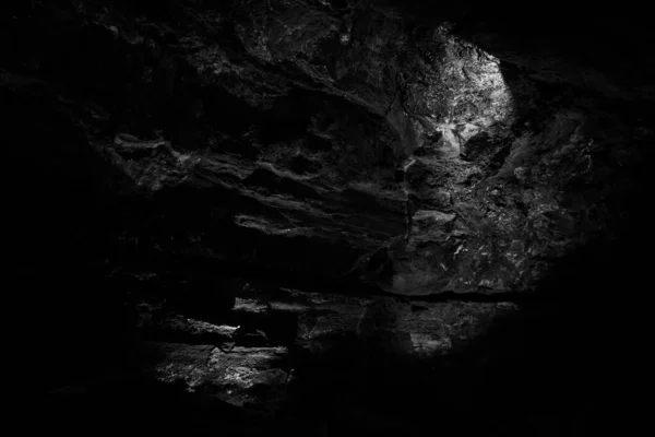 Dark Colorful Textures Walls Lava Tube Canaria Island — Stock Photo, Image