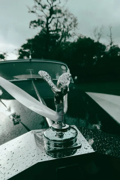 Killarney Irlande 2021 Emblème Rolls Royce Spirit Ecstasy Noir Blanc — Photo