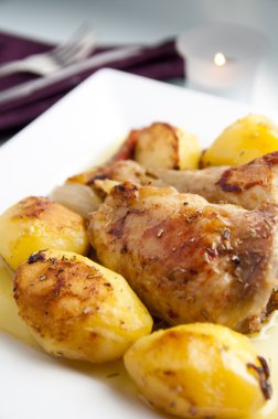 fırında tavuk patates ile