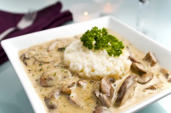 Risotto with mushroom sauce — Stock Image Risotto with mushroom sauce Royalty Free Stock Photos