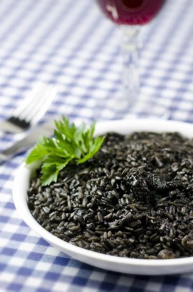 Black risotto — Stock Photo, Image