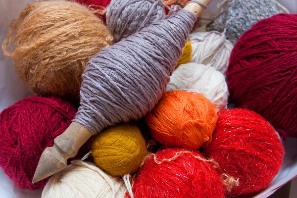 Yarn of carded wool — Stock Photo, Image