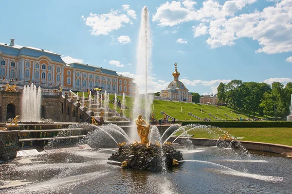 Fontes Grand Cascade de Peterhof — Fotografia de Stock