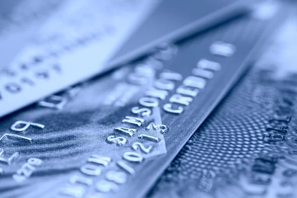 Stack av kreditkort — Stockfoto