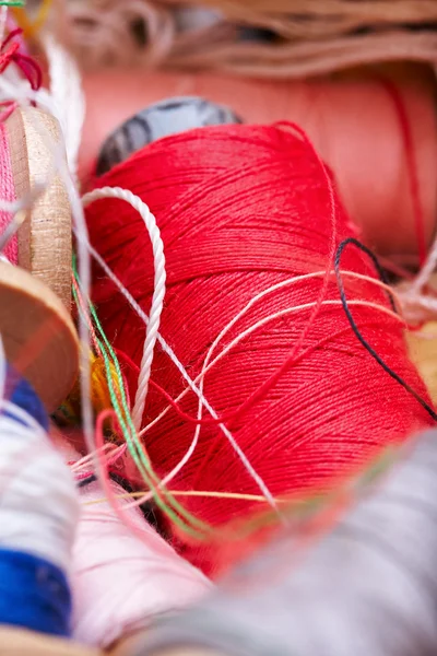 Multicolored threads for sewing — Stock Photo, Image