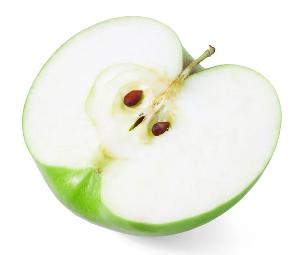 Půl zelené jablko — Stock fotografie