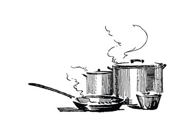 Beyaz üzerinde bulunan retro yazdırma Gastronomi vektör