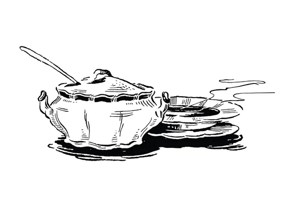 Vecteur de gastronomie d'impression rétro situé sur blanc — Image vectorielle