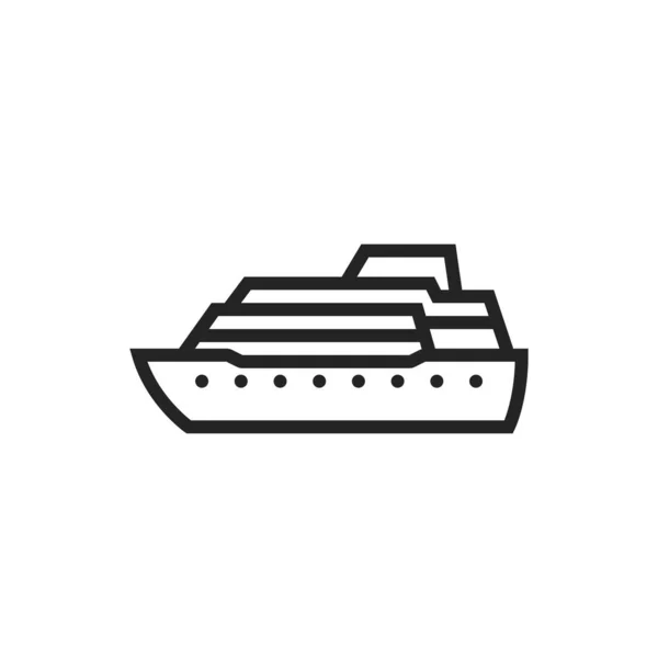 Sétahajó Ikonja Tengeri Utazás Tengeri Körutazás Szimbóluma Izolált Vektorkép — Stock Vector