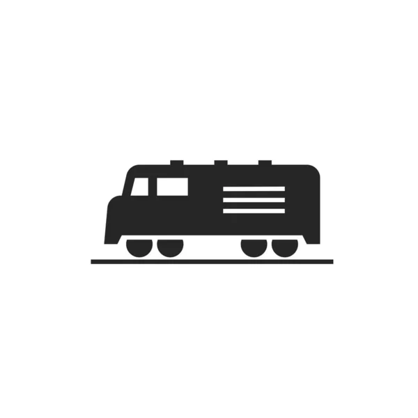Ikona Lokomotivy Symbol Vlakové Železniční Dopravy Izolovaný Vektorový Obrázek Jednoduchým — Stockový vektor