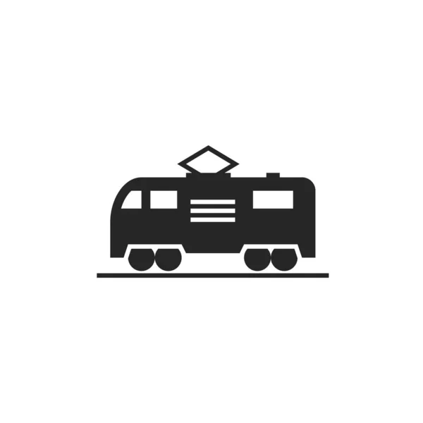 Електричний Локомотив Значок Символ Залізничного Залізничного Транспорту Ізольоване Векторне Зображення — стоковий вектор