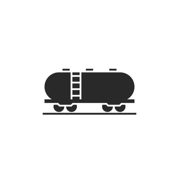 Ikona Železničního Cisternového Vozu Symbol Železniční Nákladní Dopravy Izolovaný Vektorový — Stockový vektor