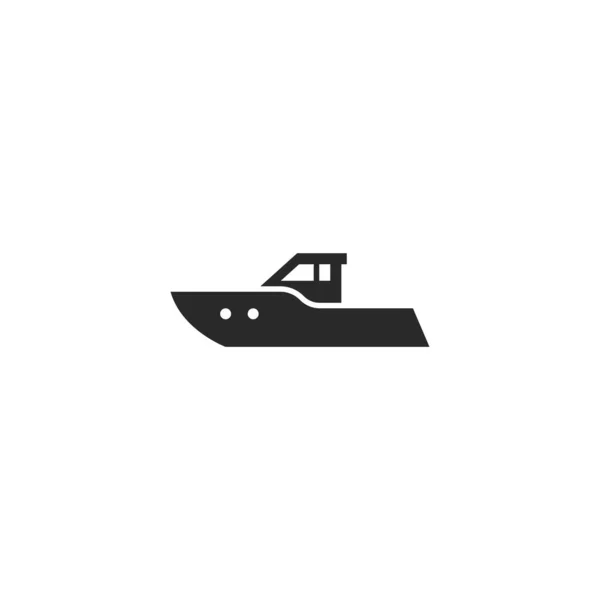 Motorboot Ikone Motorboot Für Wasserfahrten Wassertransport Symbol Isoliertes Vektorbild — Stockvektor