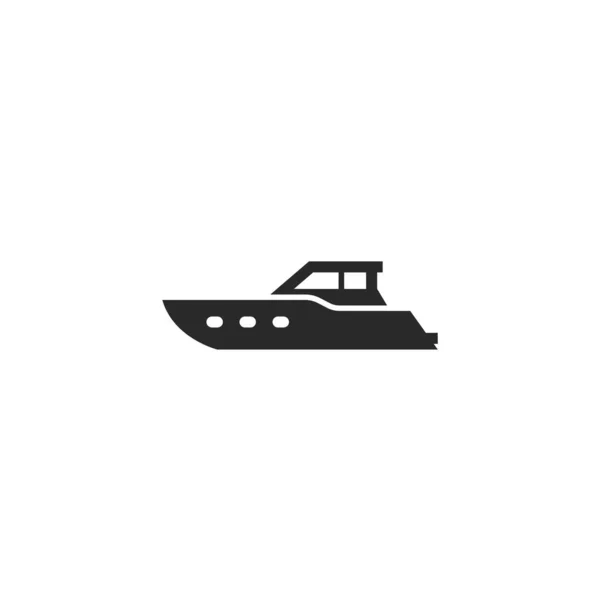 Klein Jacht Icoon Luxe Watervervoersymbool Geïsoleerde Vectorafbeelding Eenvoudige Stijl — Stockvector