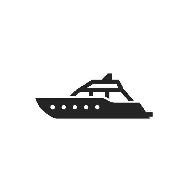 Luxury Yacht Icon Sea Transport Travel Rest Isolated Vector Image — Stock Vector