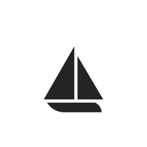 Icono Del Barco Vela Velero Para Viajar Imagen Vectorial Aislada — Vector de stock