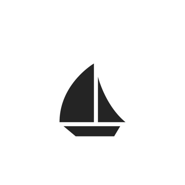 Sailing Yacht Icon Transport Sea River Travel Isolated Vector Image — Image vectorielle