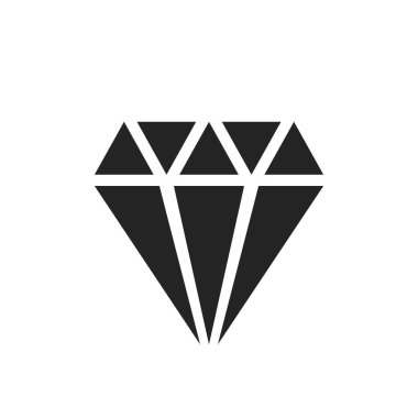 diamond icon. jewelry, gemstone and romantic symbol. vector element for valentine's day design