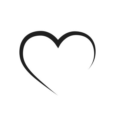 decorative line heart. love and romantic symbol. element for valentine's day design. isolated vector image