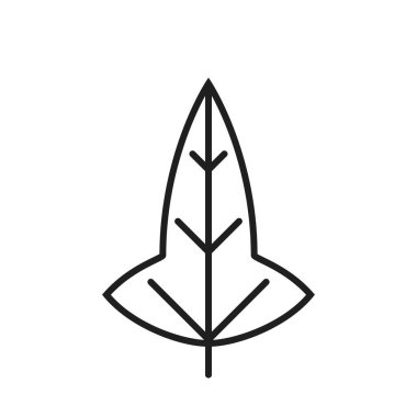 Yaprak çizgisi simgesini hızlandır. Sarmaşık, botanik ve doğa sembolü. basit biçimdeki izole vektör resmi