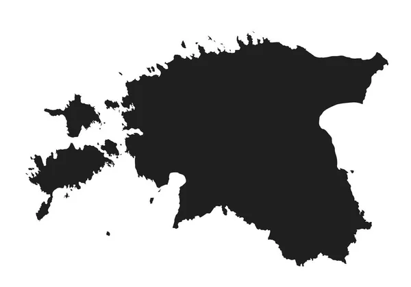 Mapa Vectorial Estonia Plantilla Geográfica Aislada Alto Detalle Del País — Vector de stock