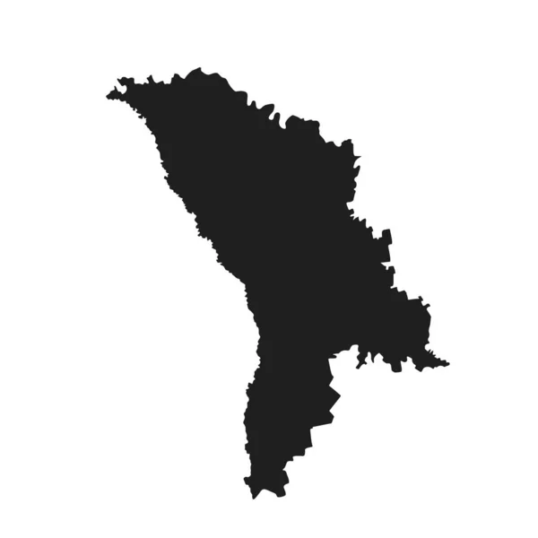 Moldavia Mapa Vectorial Plantilla Geográfica Aislada Alto Detalle Del País — Vector de stock