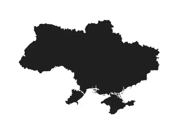 Mapa Wektora Ukraińskiego Wysoki Szczegółowy Odizolowany Wzór Geograficzny Kraju Europy — Wektor stockowy