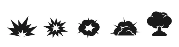 Ikona Výbuchu Bomby Vojenské Válečné Výbušné Symboly Izolované Vektorové Obrázky — Stockový vektor
