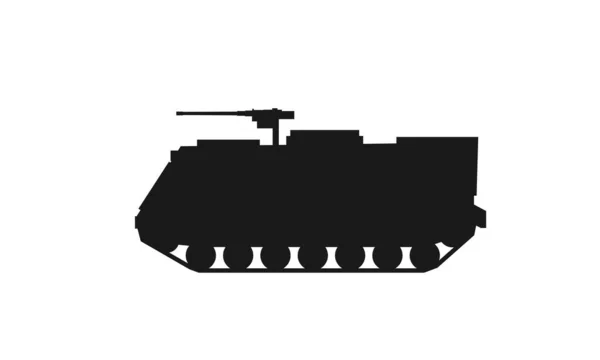 M113装甲运兵车图标 战争和军队的象征 用简单的方式孤立矢量图像 — 图库矢量图片
