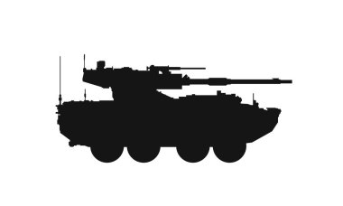 m1128 stryker maneuver combat vehicle. war and army symbol. isolated vector image for military concepts and web design clipart