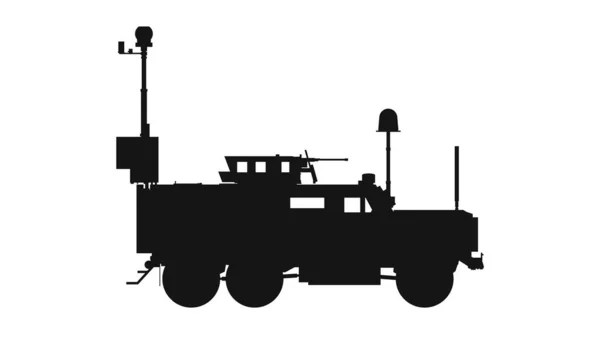 Kuguar Jerrv Pojazd Opancerzony Symbol Wojny Armii Odizolowany Obraz Wektora — Wektor stockowy