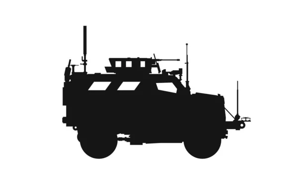 Veículo Blindado M1235A1 Maxxpro Traço Guerra Símbolo Exército Imagem Vetorial — Vetor de Stock