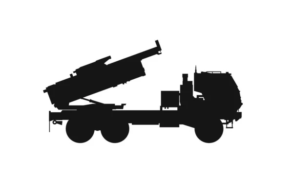 M142 Hög Rörlighet Artilleri Raket System Himars Krig Och Armésymbol — Stock vektor