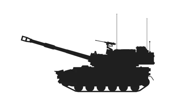 M109 Paladin Samohybný Houfnice Armádní Dělostřelecký Systém Izolovaný Vektorový Obraz — Stockový vektor