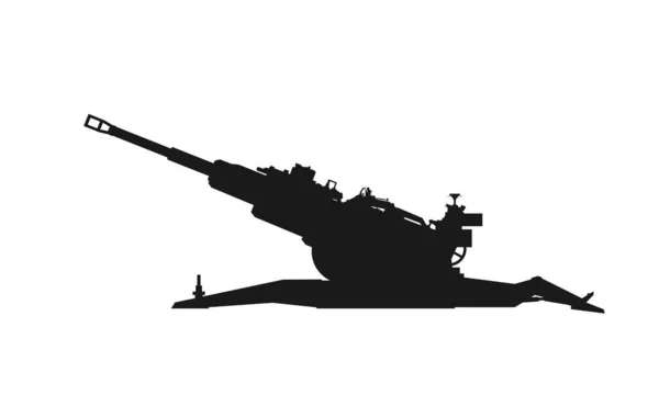 M777 Howitzer Icon Army Artillery System Isolated Vector Image Military — Stock Vector