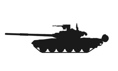 tank t-90. Savaş ve ordu sembolü. Askeri kavramlar, bilgi grafikleri ve web tasarımı için izole vektör görüntüsü