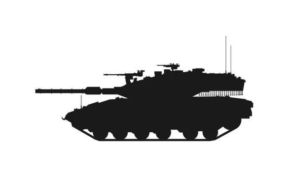 Israeli Tank Merkava Mk4 War Army Symbol Isolated Vector Image — Stock Vector